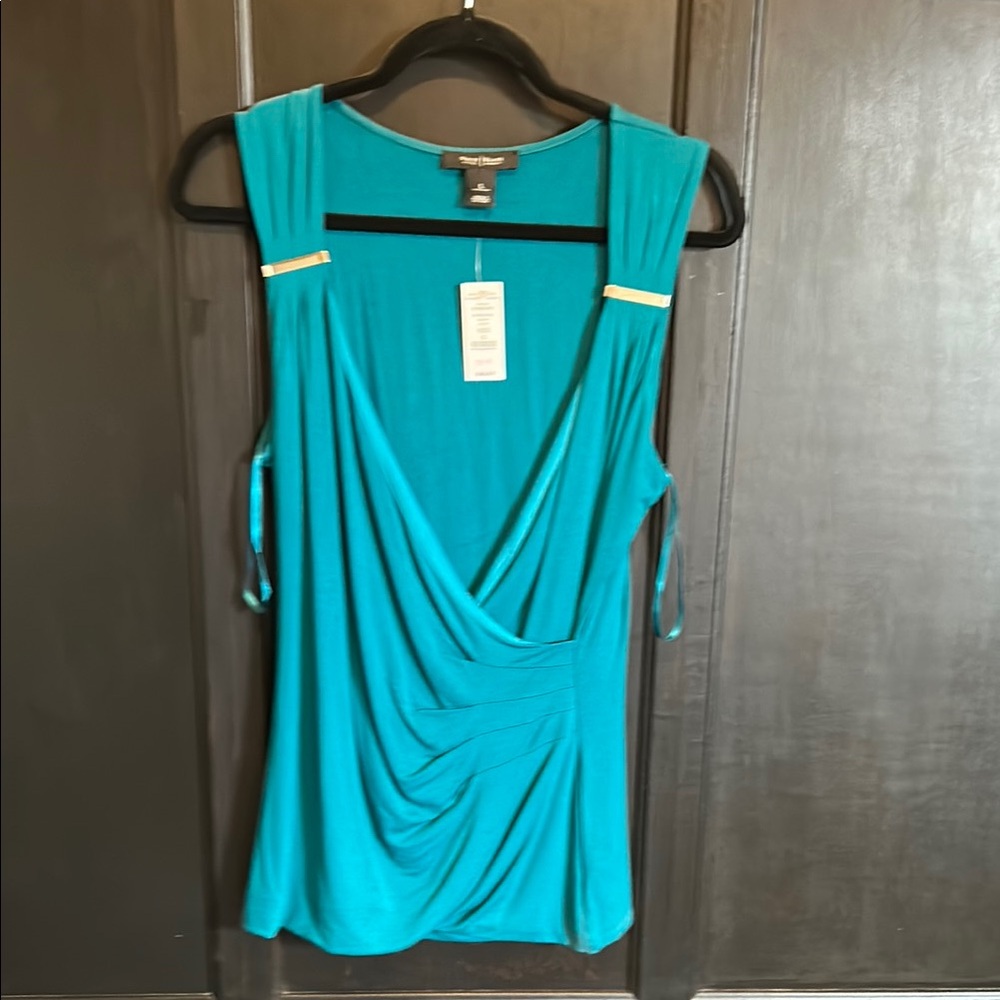 White House Black Market Blue Blouse